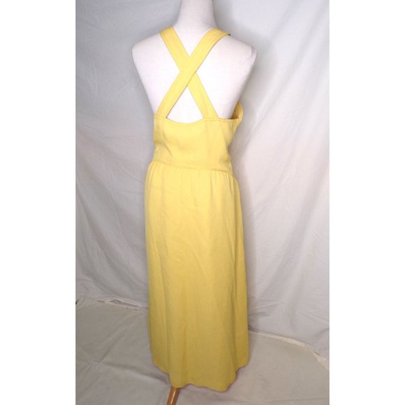 🆕REISS Orla Halter Midi Dress Yellow 10 - Picture 13 of 15